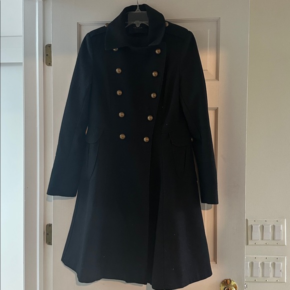 Tahari black wool double breasted peacoat 4 - Picture 4 of 7